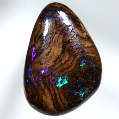 SOLID BOULDER OPAL Sparkles of bright green and blue SEE VIDEO 